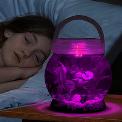 LA KEN DU Betta Tank with LED remote demonstrates 20 colors for vibrant ambiance