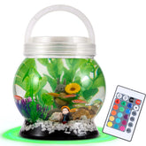 LA KEN DU Betta Tank with translucent shell showing compact portable design for easy setup