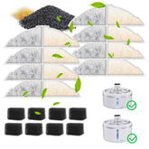 LABEKA 8-pack cat fountain filters pack with sealed packaging for fresh water.