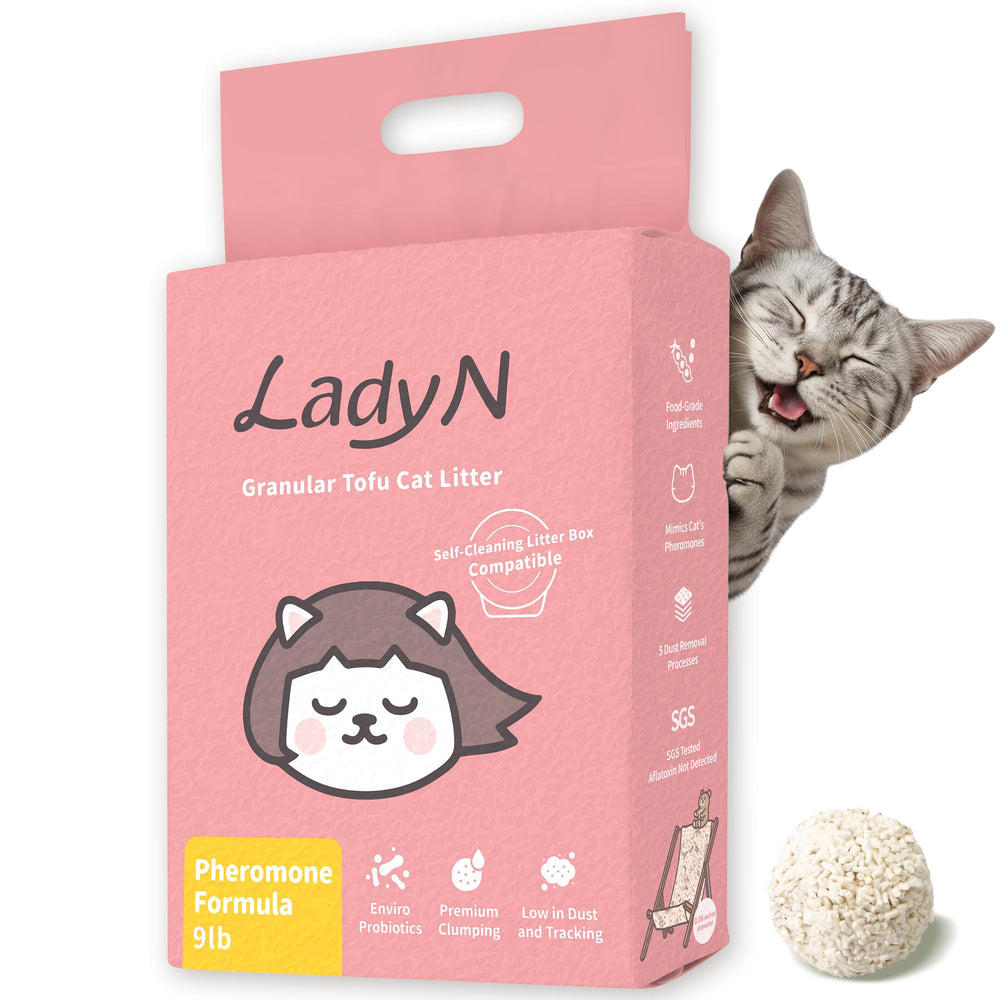 Lady N Cat Attract Tofu Litter bag demonstrates natural attractant for training.