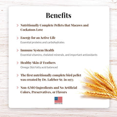 LAFEBER'S diet pellets texture closeup for consistent feeding