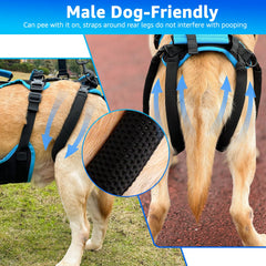 Lafoty dog lift harness detachable rear leg support adds versatility