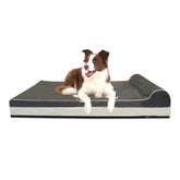 Laifug orthopedic memory foam dog bed: large gray cushion for joints