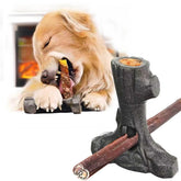 LaiQiuJunA bully stick holder with secure design prevents choking during chews