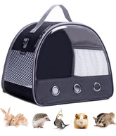 LAIRIES Guinea Pig Carrier Backpack with clear window for safe front-view travel.