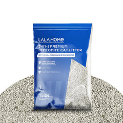 LALAHOME bentonite cat litter with tight clumps for easy scooping