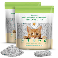 LALAHOME Bentonite litter front packaging with 20 lb bag for odor control