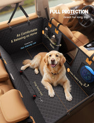 Lamicall dog seat cover waterproof layers repel spills for easy cleanup.