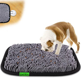 LAMTWEK Snuffle Mat for dogs in use promotes mental exercise and slow, engaging sniffing.