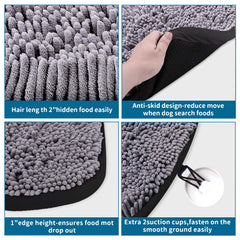 LAMTWEK snuffle mat with suction cups adds stability on smooth surfaces.