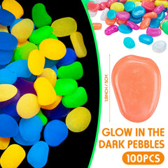 Landical glow rocks decorate walkways with safe, radiant light after dark.
