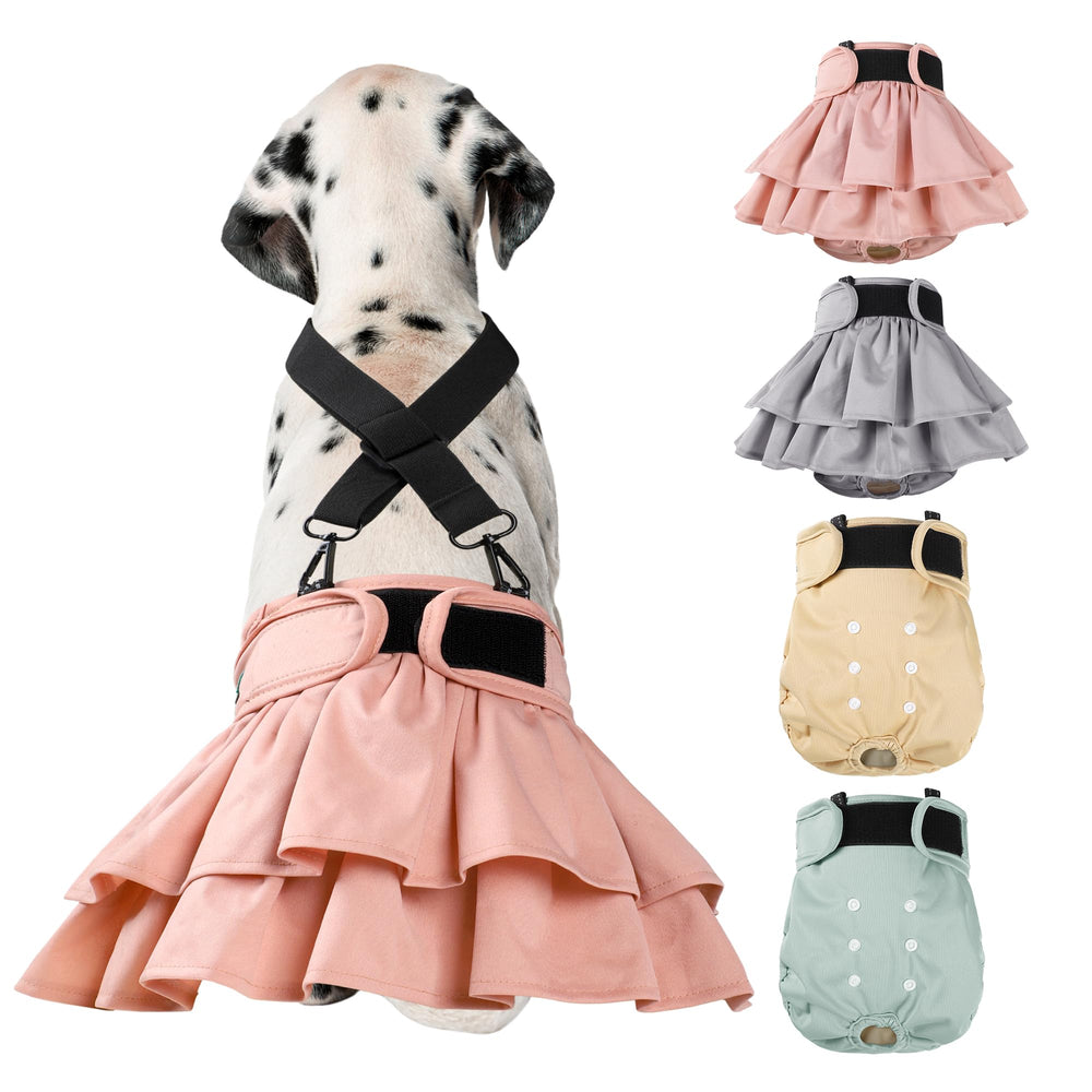 Langsprit washable dog diaper pack with floral patterns for versatile home use and comfort.