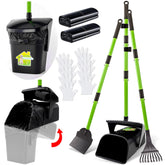 LANNEY Pooper Scooper with 38-inch extendable handle for comfortable cleanup from a distance.