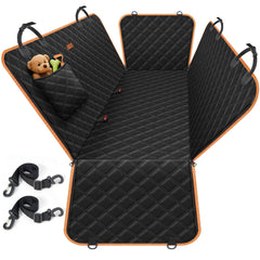 Lantoo dog seat cover hammock mode protects back seat and prevents slipping.