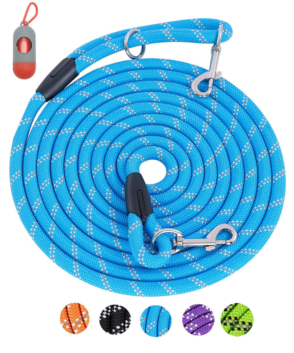 Lanwandeng 100ft leash for urban walks with extended roaming and visibility