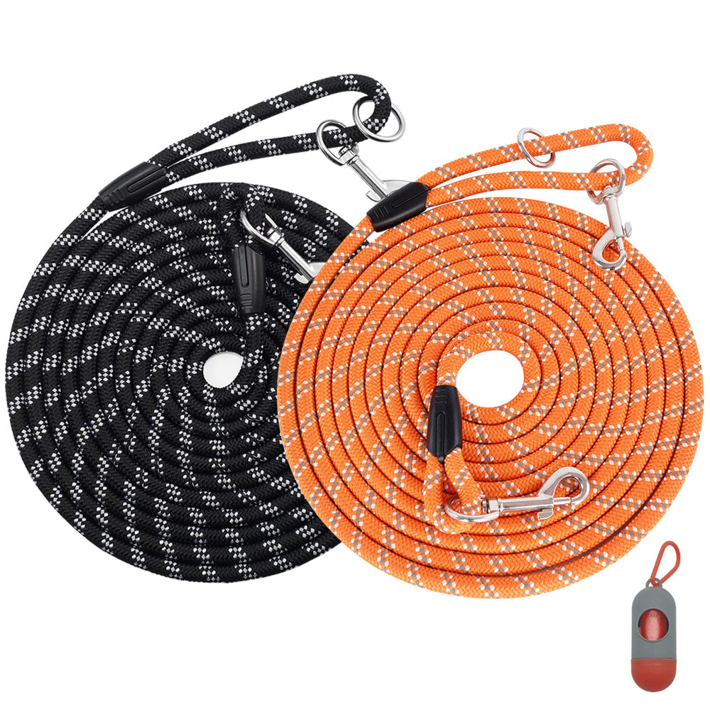 Lanwandeng long dog leash 15ft in action for training and recall.