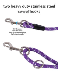 Lanwandeng long rope leash shown as tie-out setup to free hands outdoors.