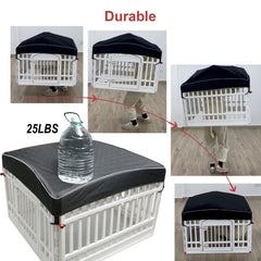 LAOZZ dog pen cover 4-panel fit for small to medium dogs.