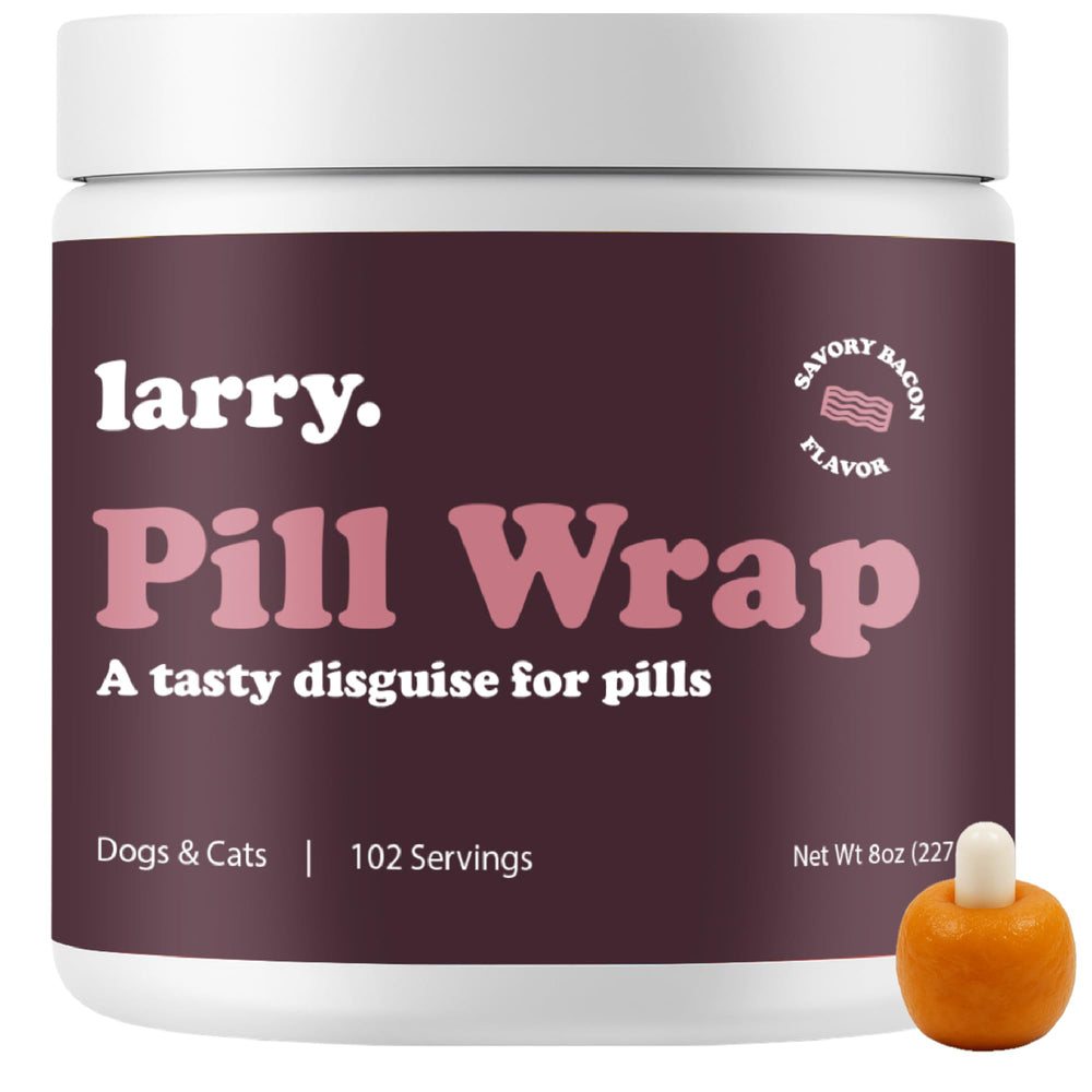 Larry Bacon Pill Wrap close-up showing moldable texture that fits pills of all sizes.