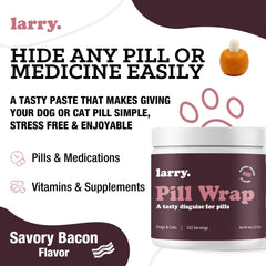Larry Bacon Pill Wrap wrapping a pill for hiding taste.