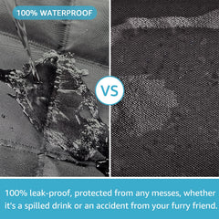Lassie waterproof TPU-coated cover blocks spills and accidents on the back seat.