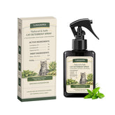 LAVANOVA cat deterrent spray on sofa helps protect furniture from scratching