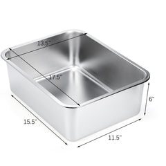 Lawei metal litter box featuring a non-stick surface for quick cleaning.