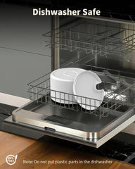 Dishwasher-safe ceramic components for easy daily cleaning.