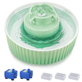 Lawfery ceramic cat water fountain with durable ceramic body supports steady hydration.