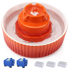 Lawfery Cupcake Cat Water Fountain ceramic 2L for easy access to fresh water.