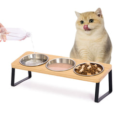 Lawfery Elevated Cat Bowls with shallow, whisker-friendly bowls for comfortable meals.