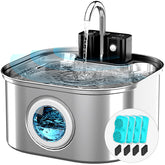 Lawfery Wireless Cat Water Fountain in cordless design for flexible placement and pet hydration.