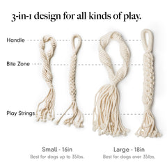 LAY LO durable knotted rope toy built to withstand enthusiastic play.