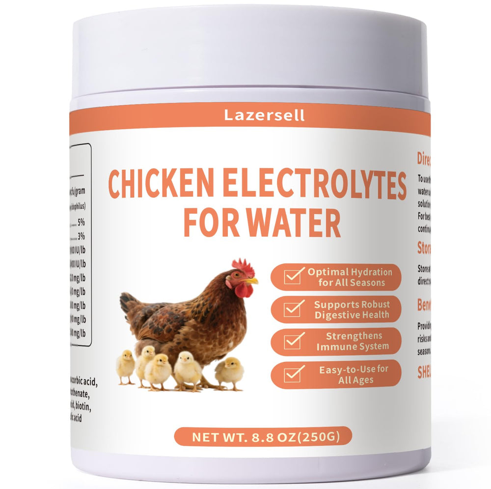 Lazersell Chicken Electrolyte hydration water supports rapid hydration.