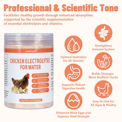 Lazersell Chicken Electrolyte boosts gut-friendly nutrients to help immune resilience.