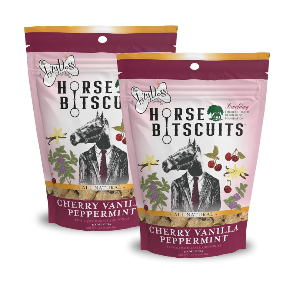The Lazy Dog Cookie Co. Bitscuits heart-shaped horse treat for training rewards.