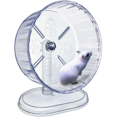 LazYYzal Silent Hamster Wheel side view with adjustable stand for easy placement