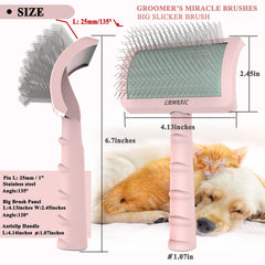 LBMBAIC lightweight non-slip slicker brush for effortless daily brushing