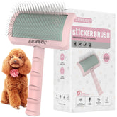 LBMBAIC slicker brush with 25mm pins detangles thick coats gently for pets