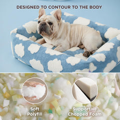 LE SURE orthopedic bed shows corner support for neck comfort.