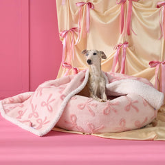 LE SURE blanket cloud pattern offers cozy, double-sided warmth.