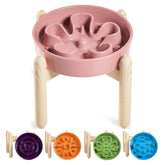 LE TAUCI ceramic slow feed bowl elevated for small dogs promotes mindful eating.