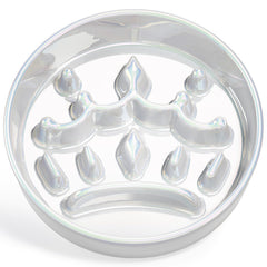 LE TAUCI ceramic slow-feeder bowl for small dogs with ridges and maze slows eating for calmer meals.