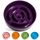 LE TAUCI ceramic slow feeder bowl for small pets, front view, calmer eating.