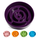 LE TAUCI ceramic slow feeder with maze purple promotes mindful eating
