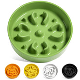 LE TAUCI ceramic slow feeder bowl for small dogs in Clover Green promotes mindful eating
