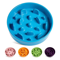 LE TAUCI slow feeder bowl in vortex blue slows eating for mindful meals
