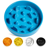 LE TAUCI vortex blue ceramic slow feeder bowl for small dogs to slow eating
