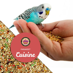 LEACH GRAIN & MILLING CO. Parakeet Cuisine seed-variety closeup showcases diverse nutrition.