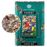 LEACH GRAIN AND MILLING CO Parrot Mix 5lb bag front, balanced nutrition for parrots.